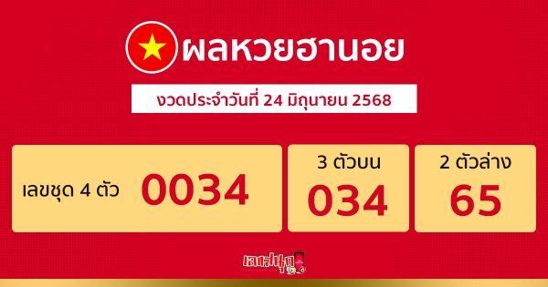 รูปภาพผลหวยฮานอยวันนี้ของ lekdedonline