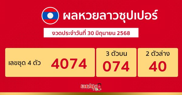 รูปภาพผลหวยลาวซุปเปอร์วันนี้ของ heng99