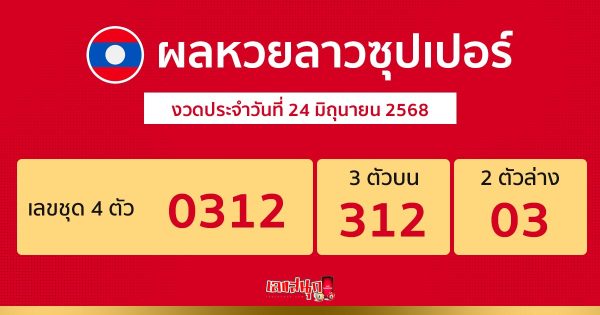 รูปภาพผลหวยลาวซุปเปอร์วันนี้ของ heng99