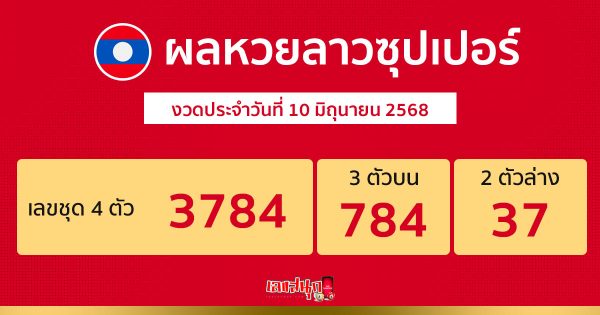 รูปภาพผลหวยลาวซุปเปอร์วันนี้ของ heng99