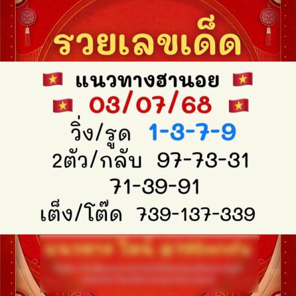 รูปภาพเลขเด็ดหวยฮานอยของ lekdedonline