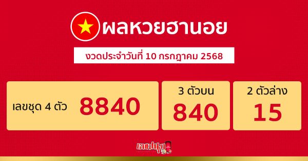 รูปภาพผลหวยฮานอยวันนี้ lekdedonline