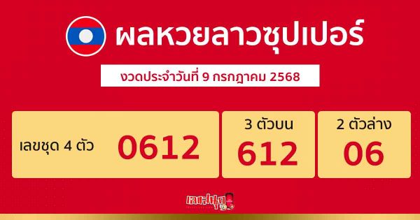 รูปภาพผลหวยลาวซุปเปอร์วันนี้ของ lekdedonline