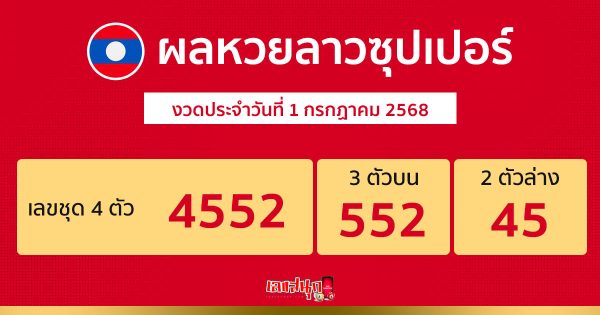 รูปภาพผลหวยลาวซุปเปอร์วันนี้ของ heng99