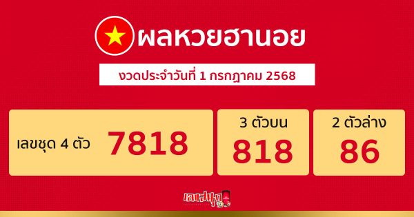 รูปภาพผลหวยฮานอยวันนี้ของ lekdedonline