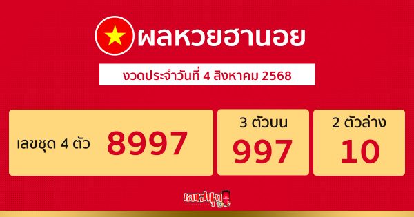 ผลหวยฮานอย 4/8/68