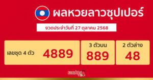 รูปภาพผลหวยลาวซุปเปอร์วันนี้ของ lekdedonline